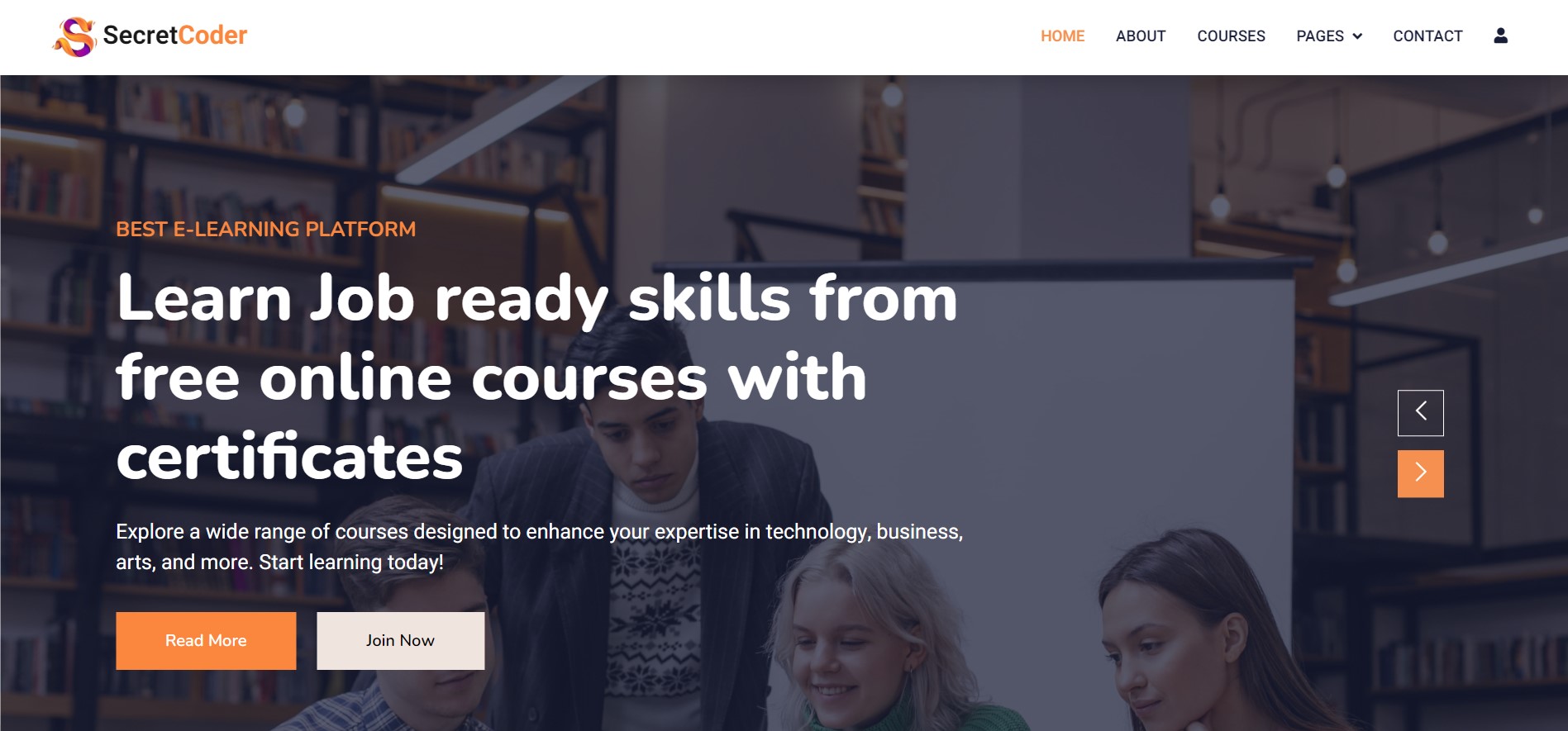 E-Learning Website