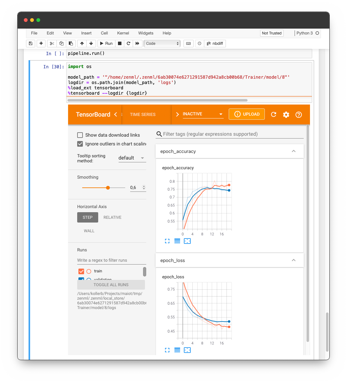 Tensorboard built-in