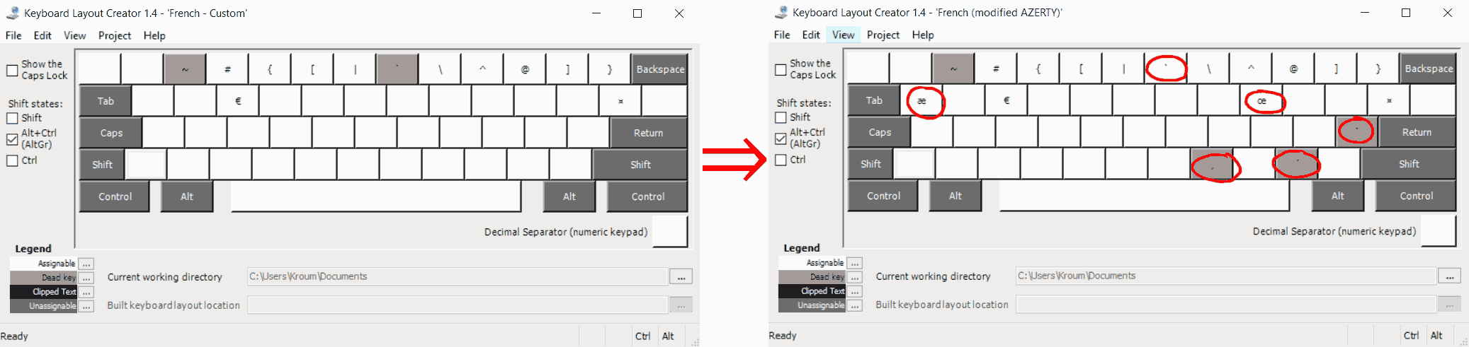 Capture écran Keyboard Layout Creator 1.4