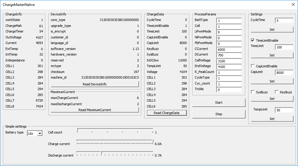 Screenshot of ChargeMasterNative