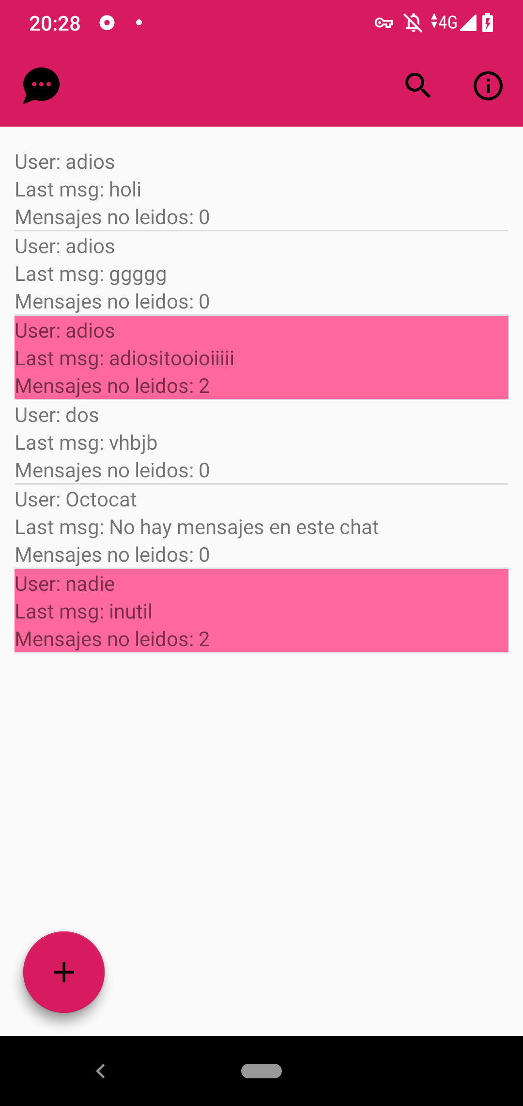 ChatsList Activity