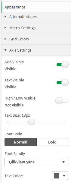 Axis Settings