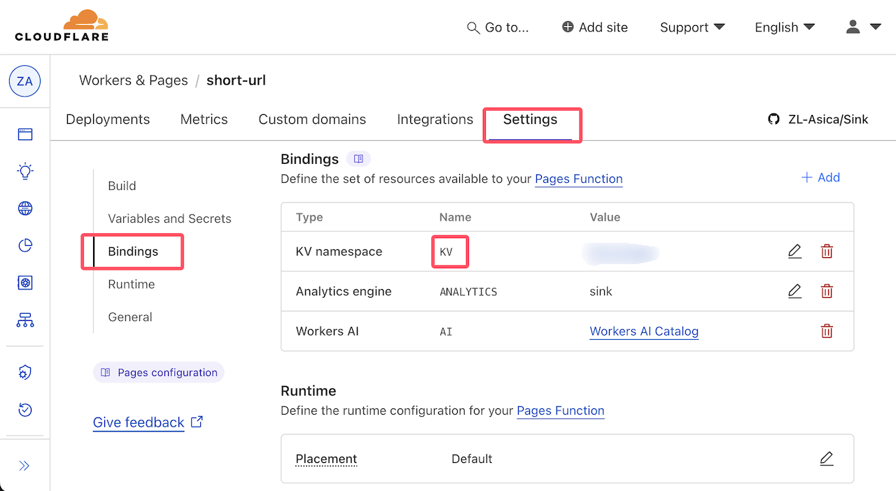 KV Bindings setting in Cloudflare