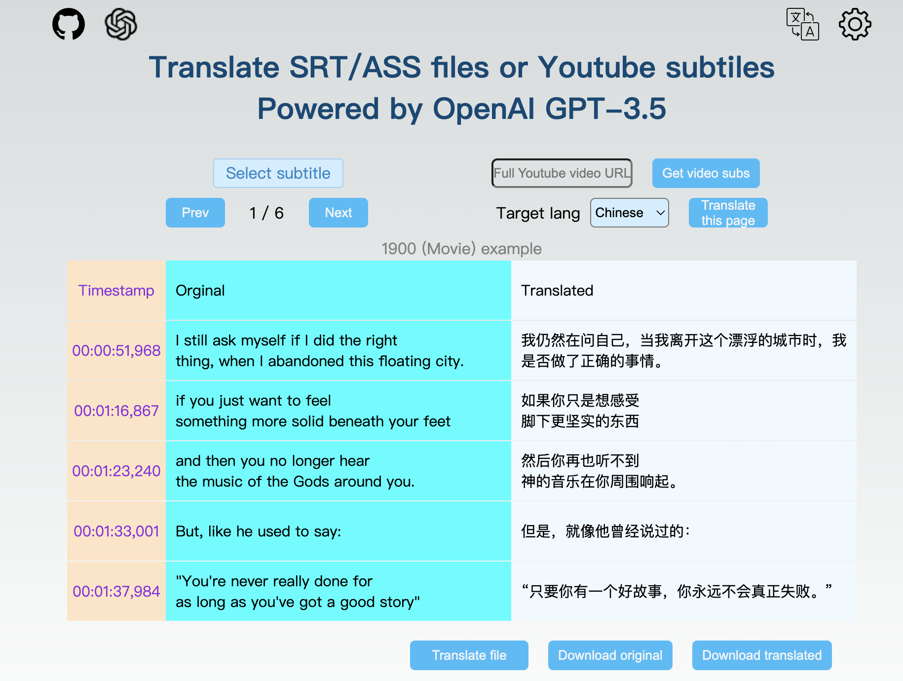 AI Subtitle Translation