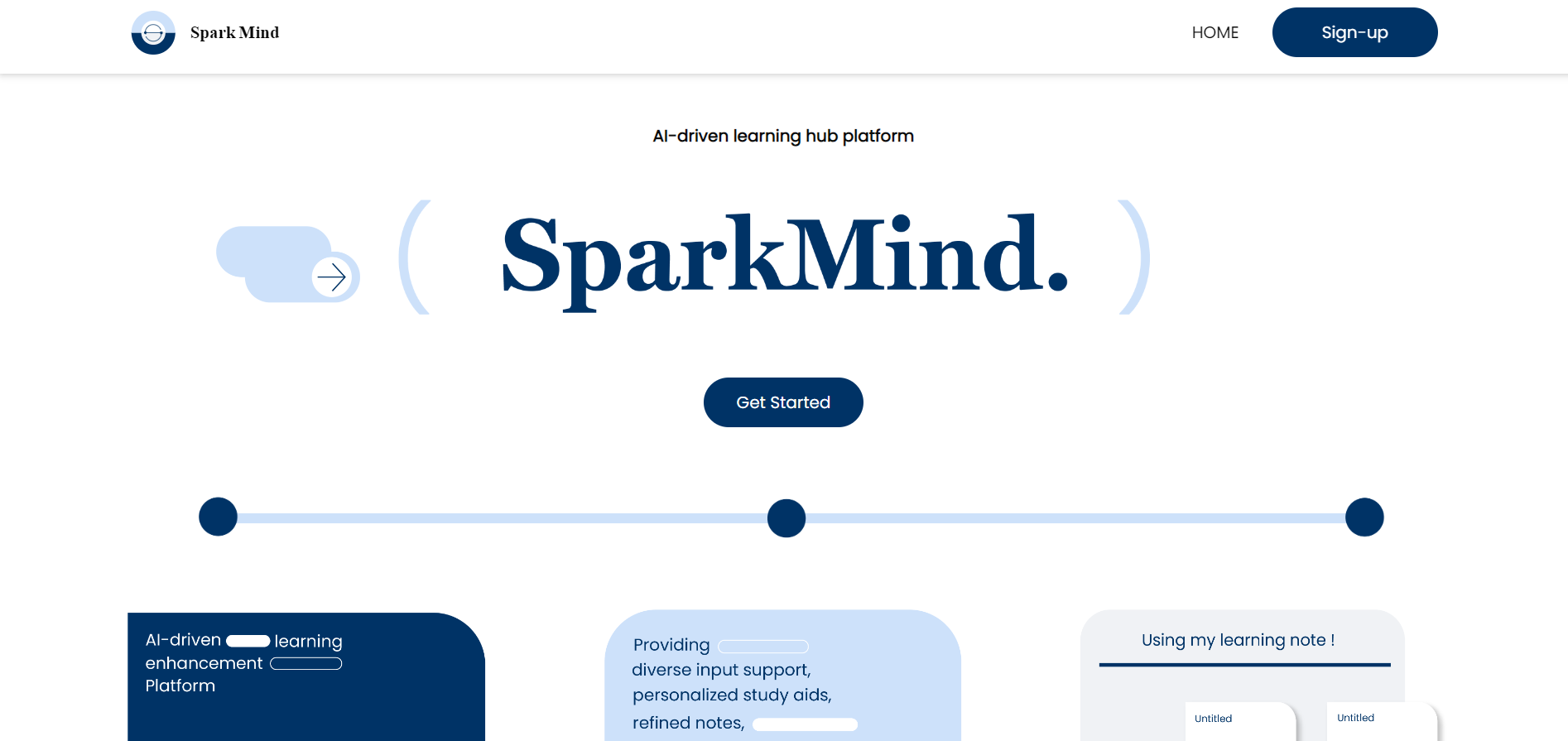 SparkMind - AI-driven learning hub platform.