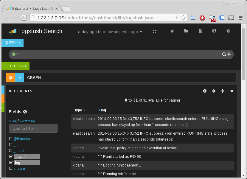 Kibana screenshot