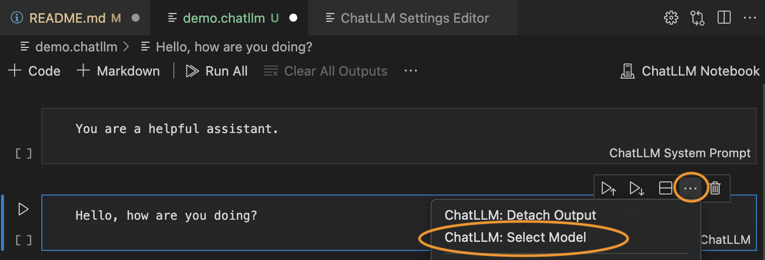 ChatLLM Model Selection