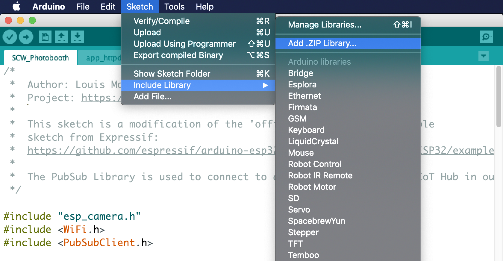 arduino-import-pubsub-lib