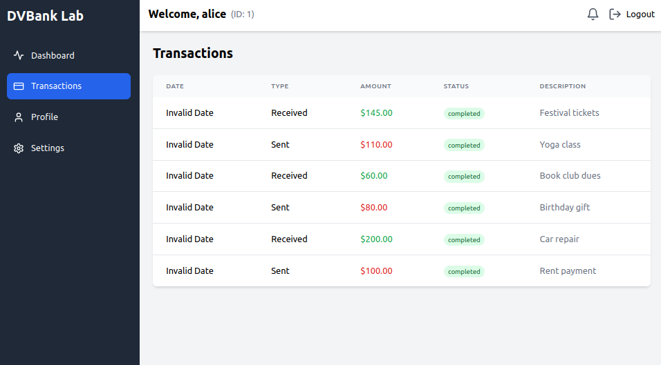 Transactions Demo