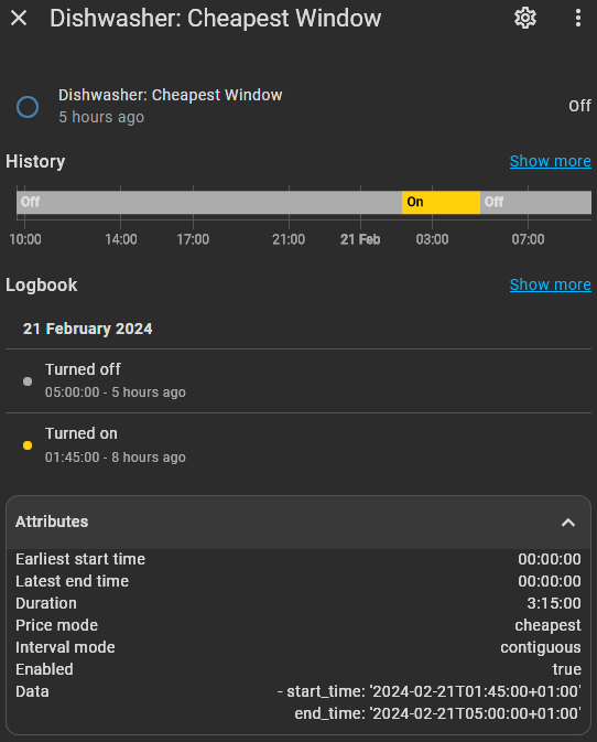 Dishwasher Sensor Example