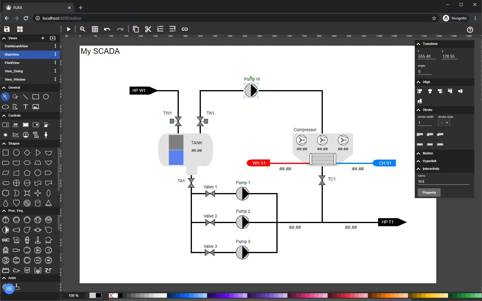 fuxa editor