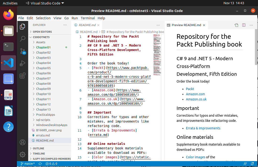 Cloning the book's code repositiory