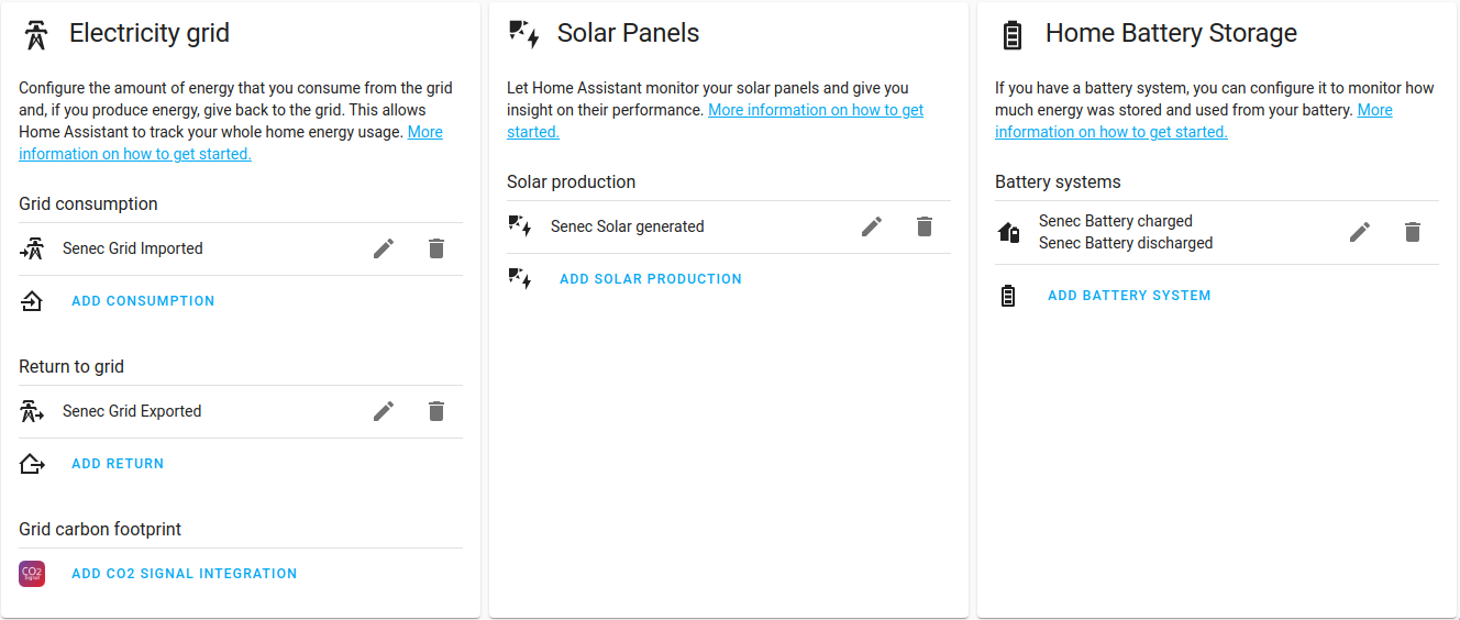 Energy Dashboard Setup