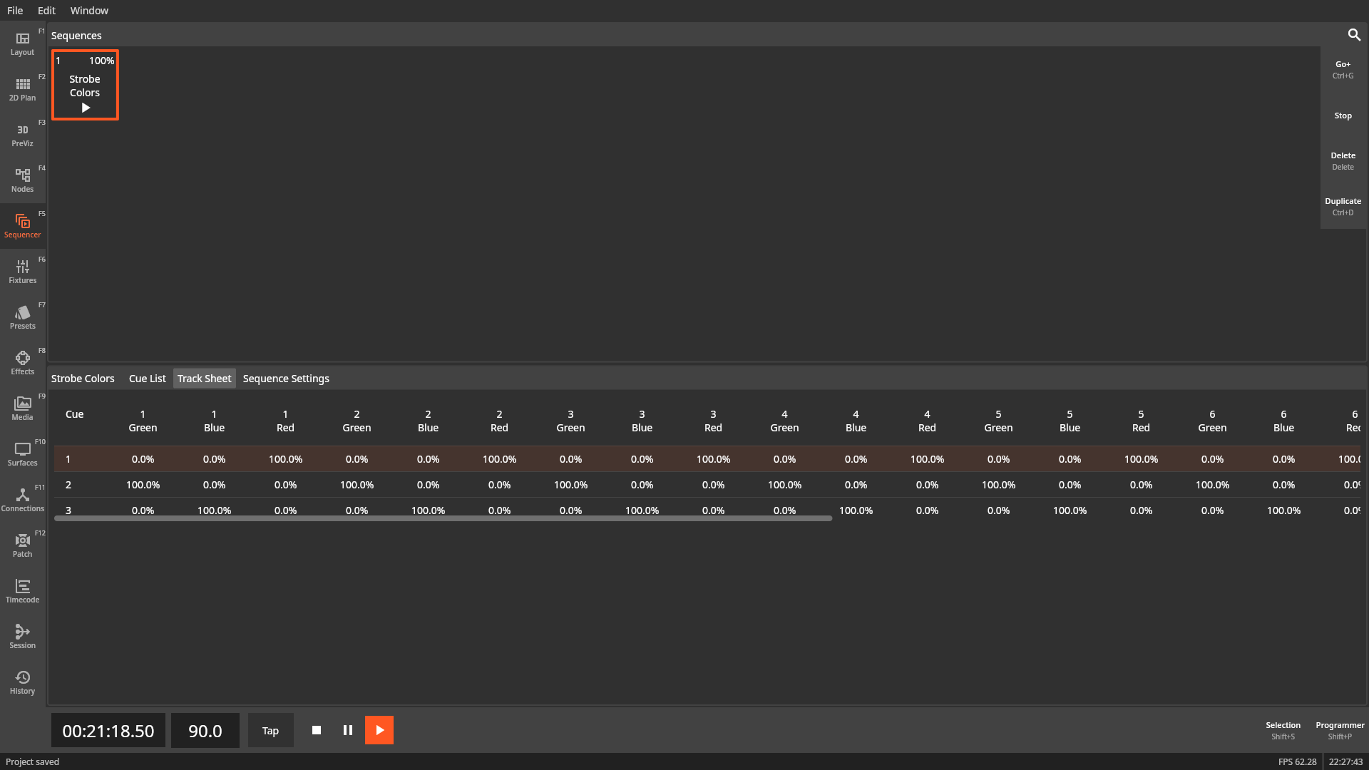 Sequencer Track Sheet