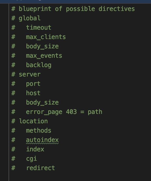 sample config