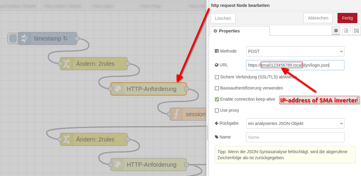 HTTP login request