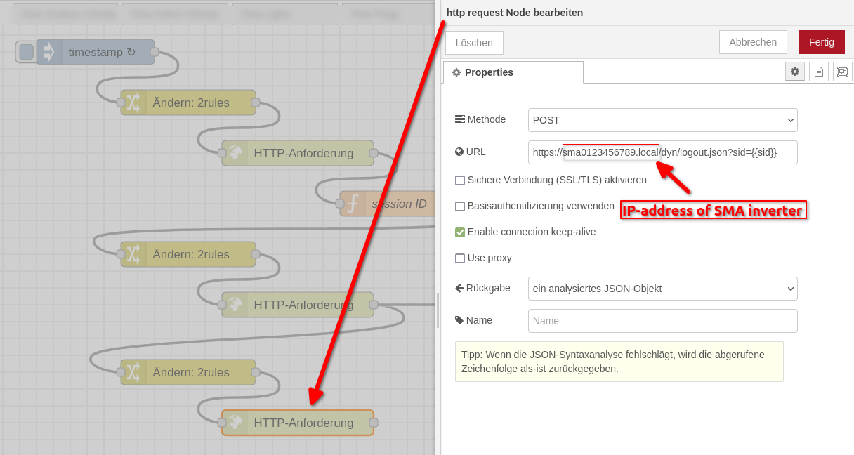 HTTP logout request