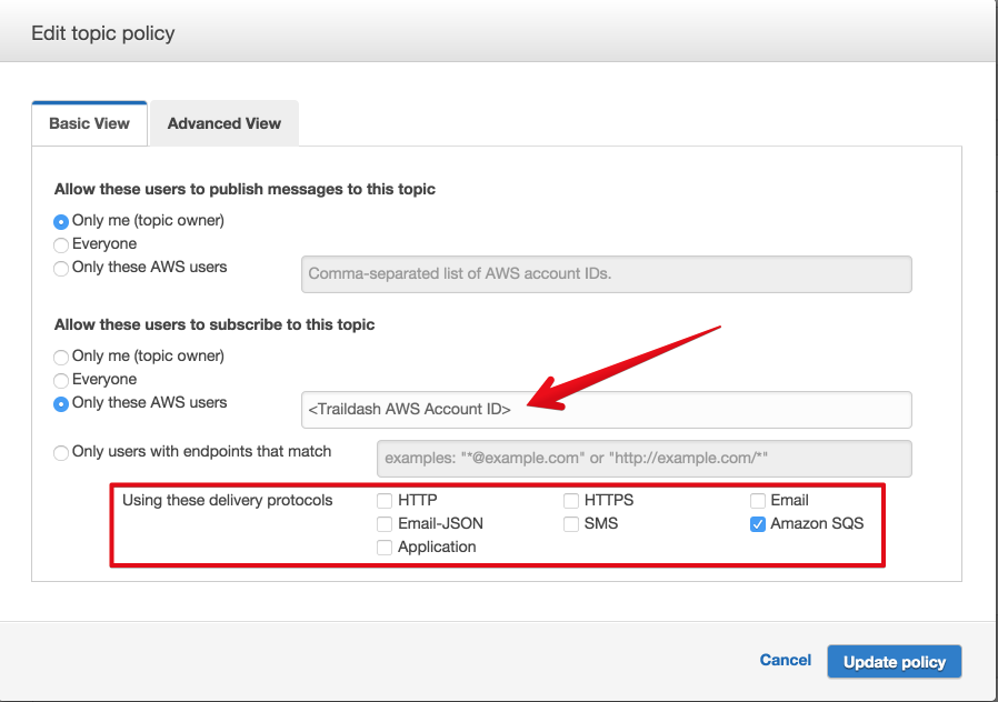 CloudTrail setup