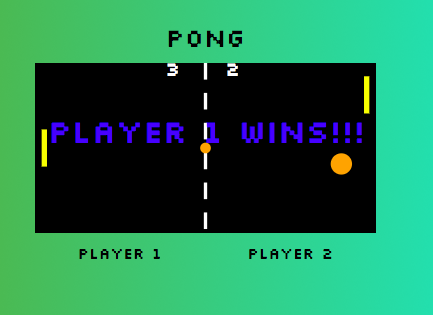 Pong Screen Shot