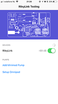 turn on rileylink in command section