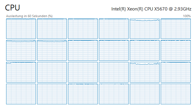 Using 24/24 cores in Taskmanager