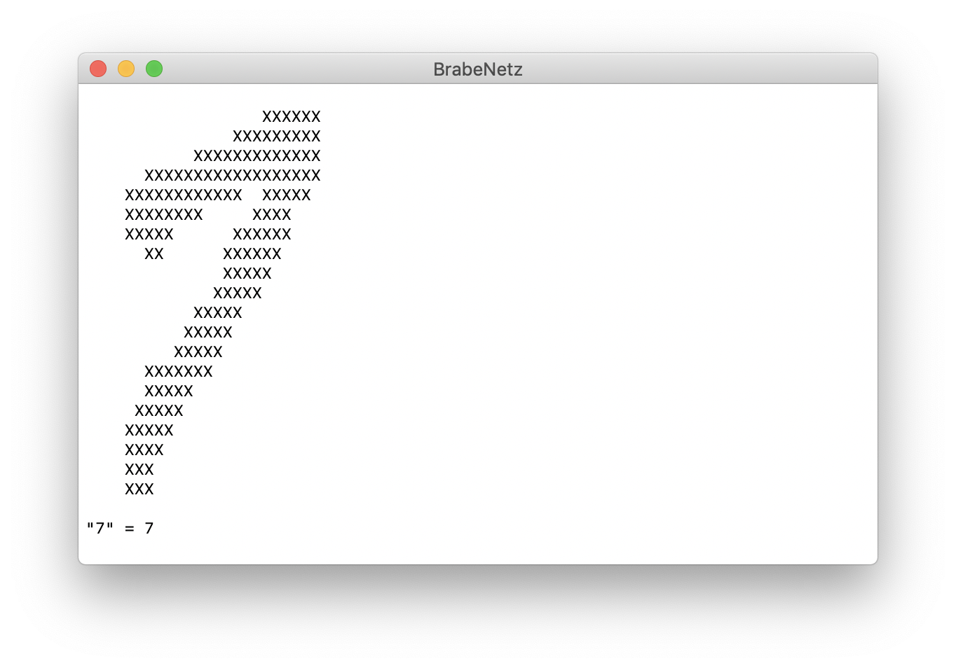 Console output in digit recognition