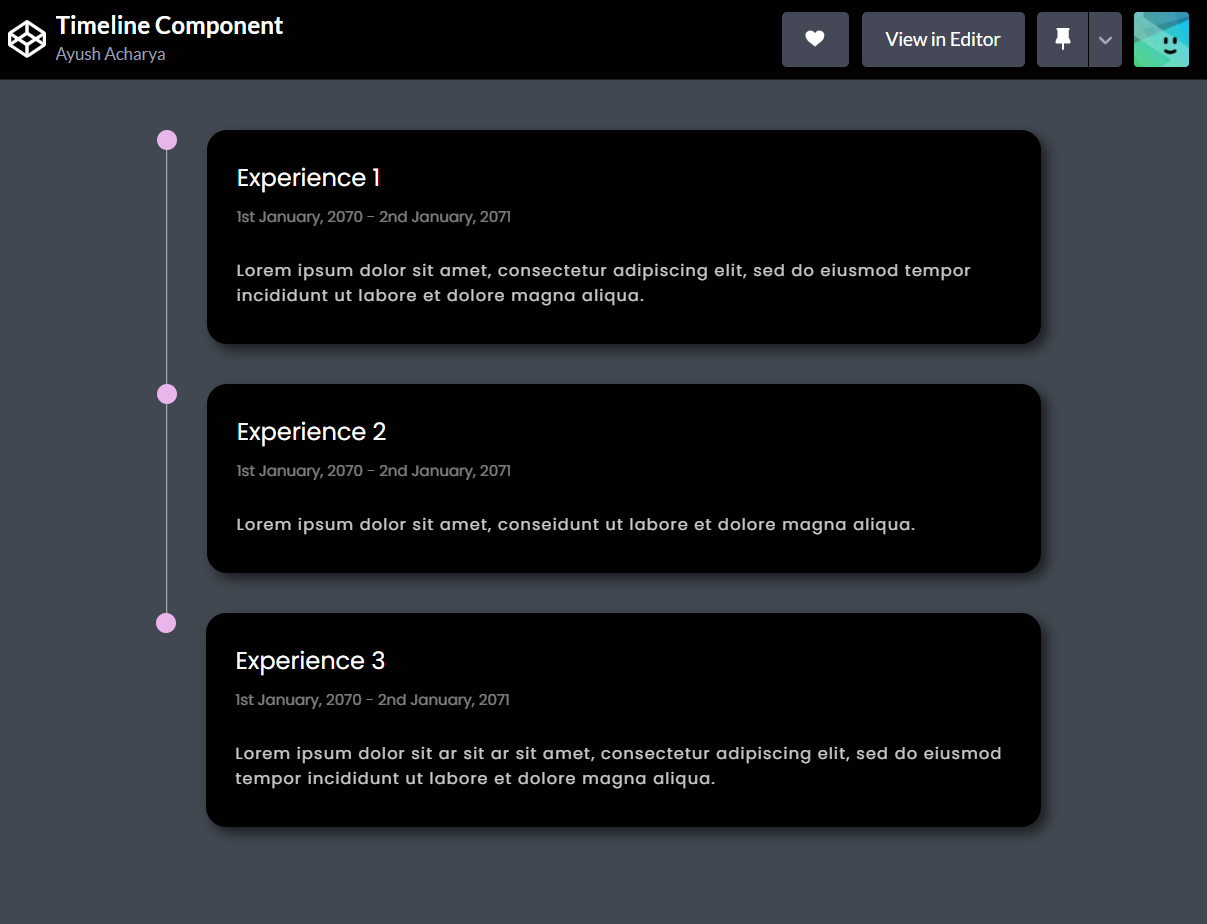 Timeline Component