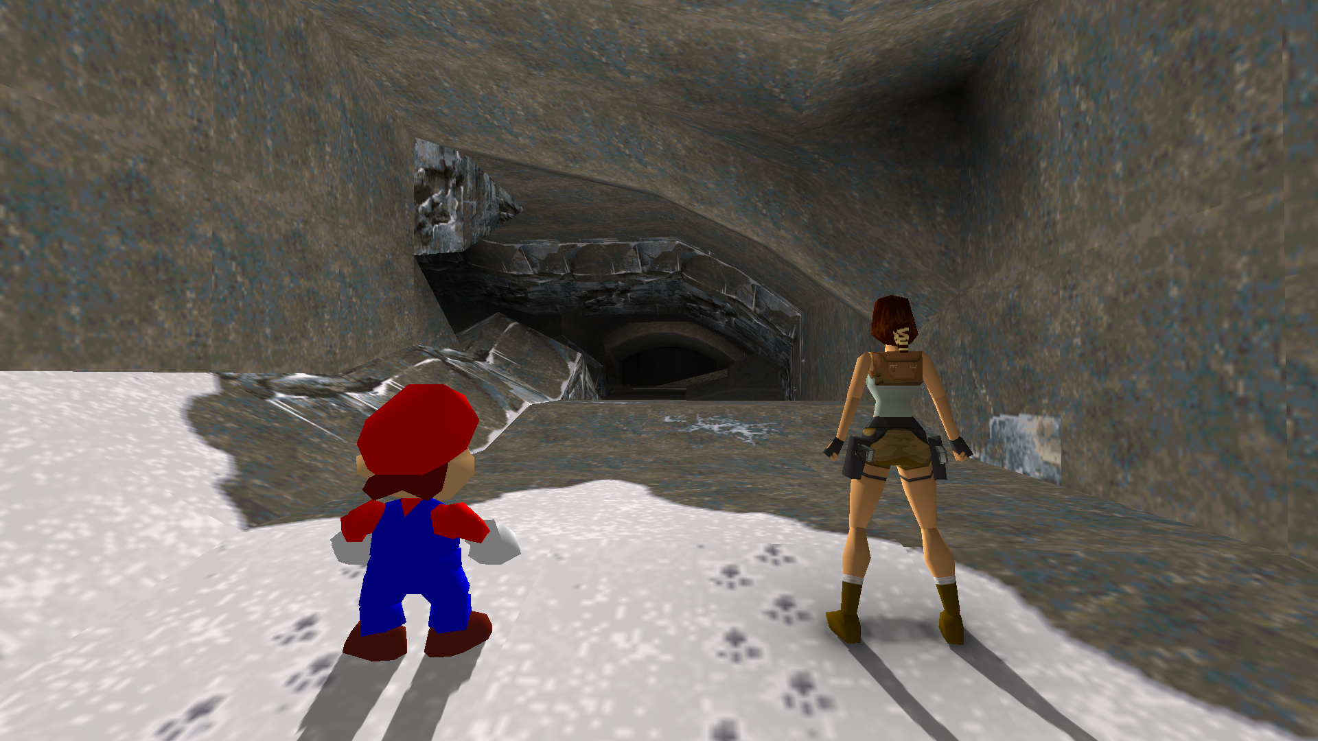 Mario in Tomb Raider