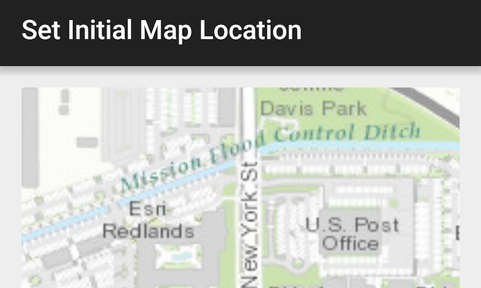 Set Initial Map Location App