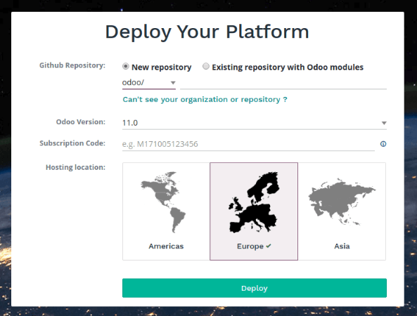 odoo.sh submit Capture