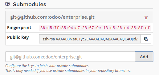 odoo.sh submodules Capture