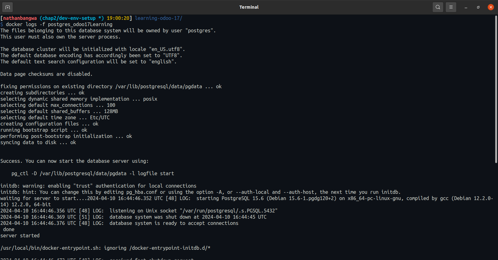 Postgress Logs Capture