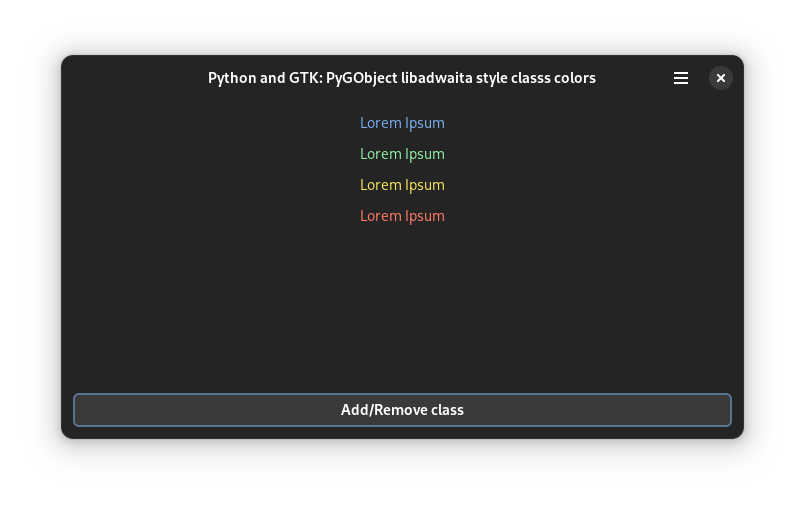 Libaswaita style class colors