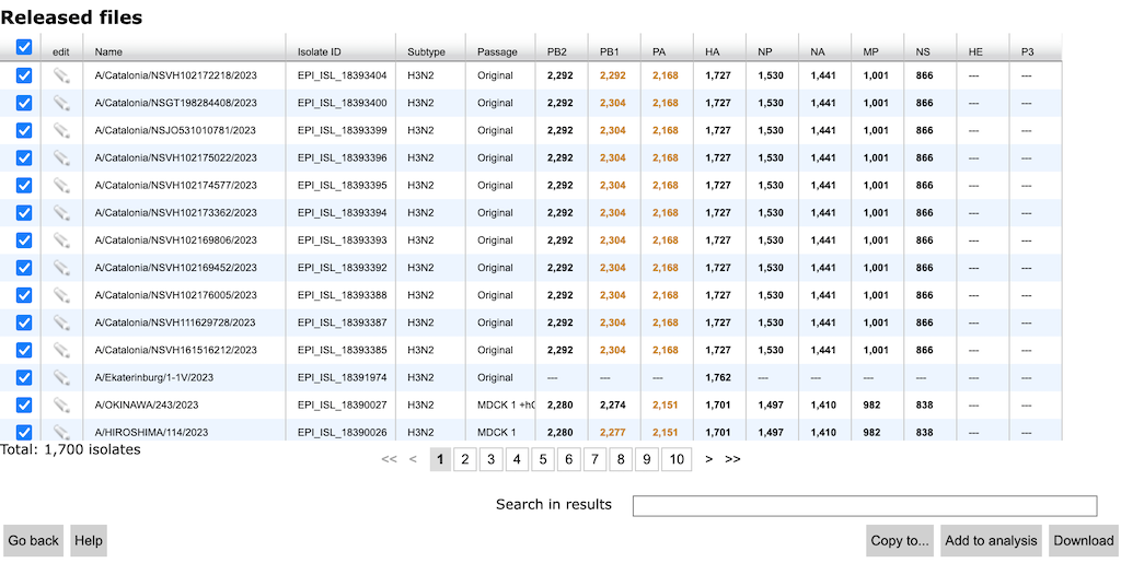 Select all matching records from search results