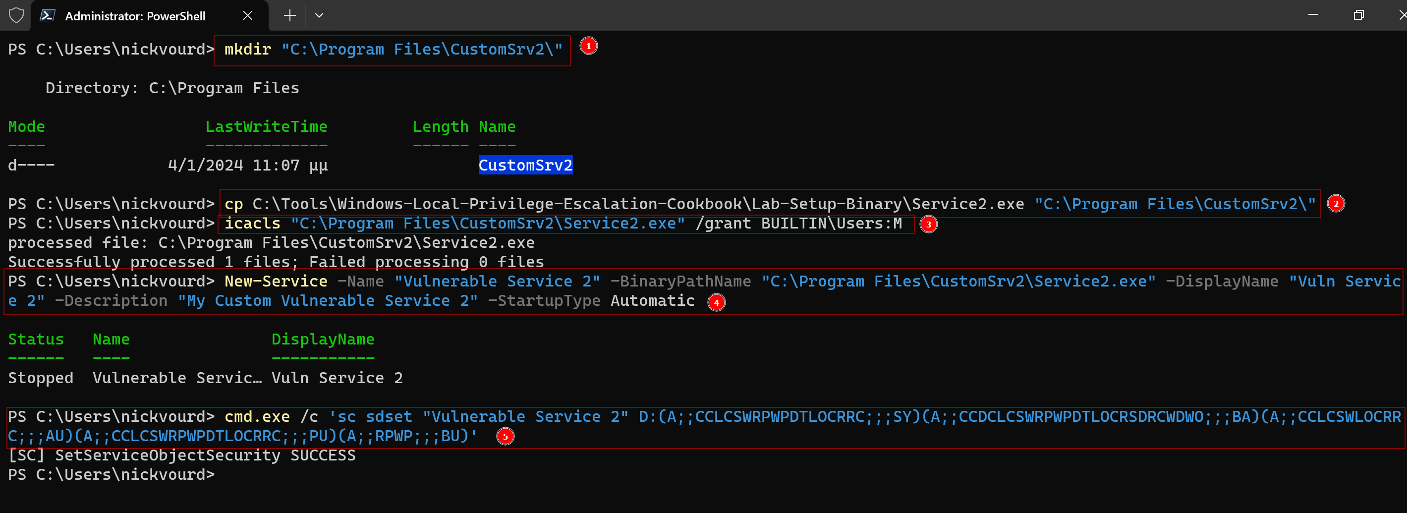 Weak-Service-Binary-Manual-Lab-Setup