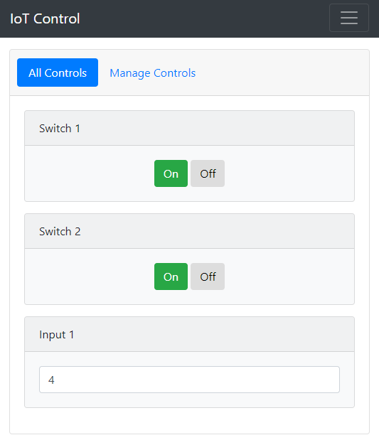 IoT Control App screenshot