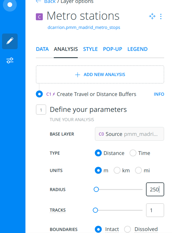 Create distance buffer