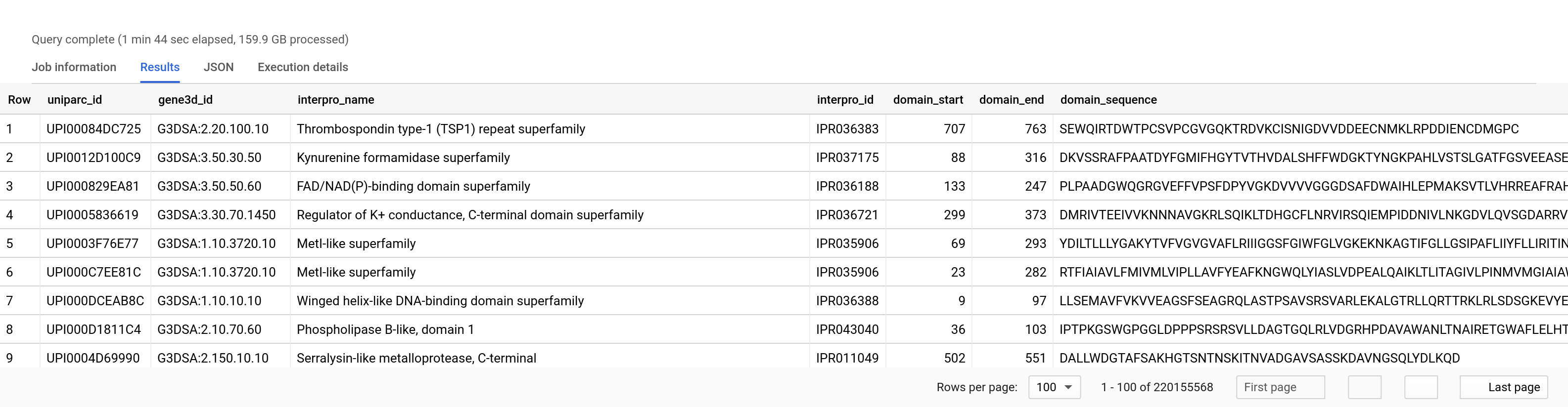 query-result