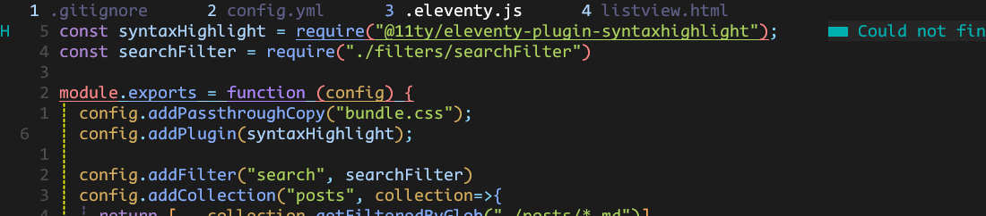 Coding file opened in Neovim