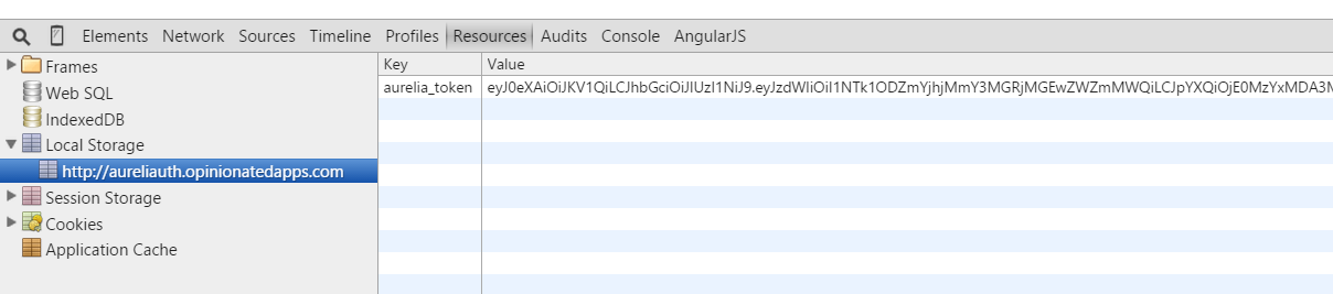 JWT in local storage