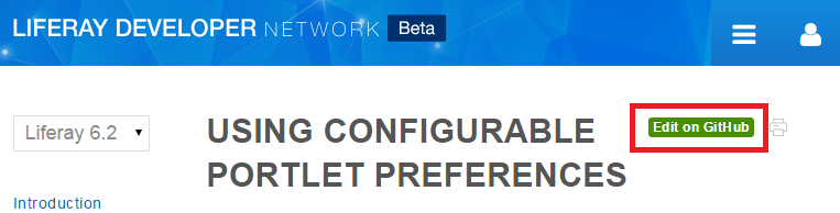 Figure 1: Each LDN article has an Edit on GitHub button.