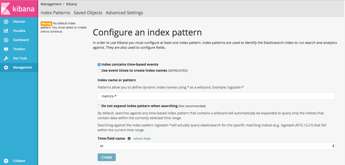 Kibana Metrics Index Patterns