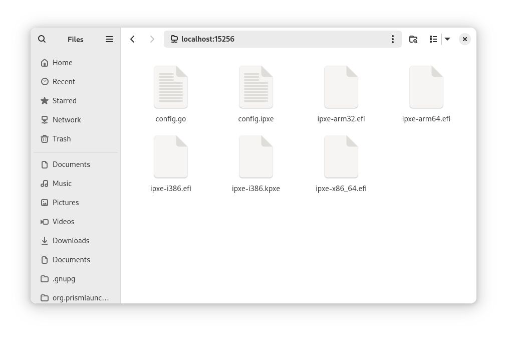 GNOME Files WebDAV listing