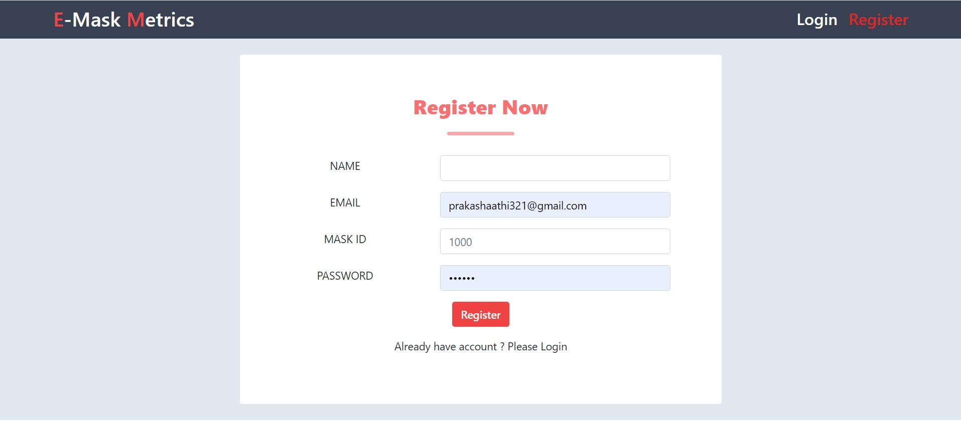 register page