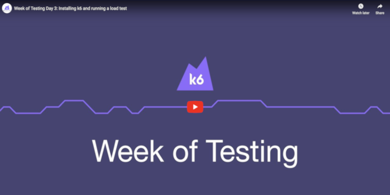 Week of Load testing day 3: Installing k6 and running load test