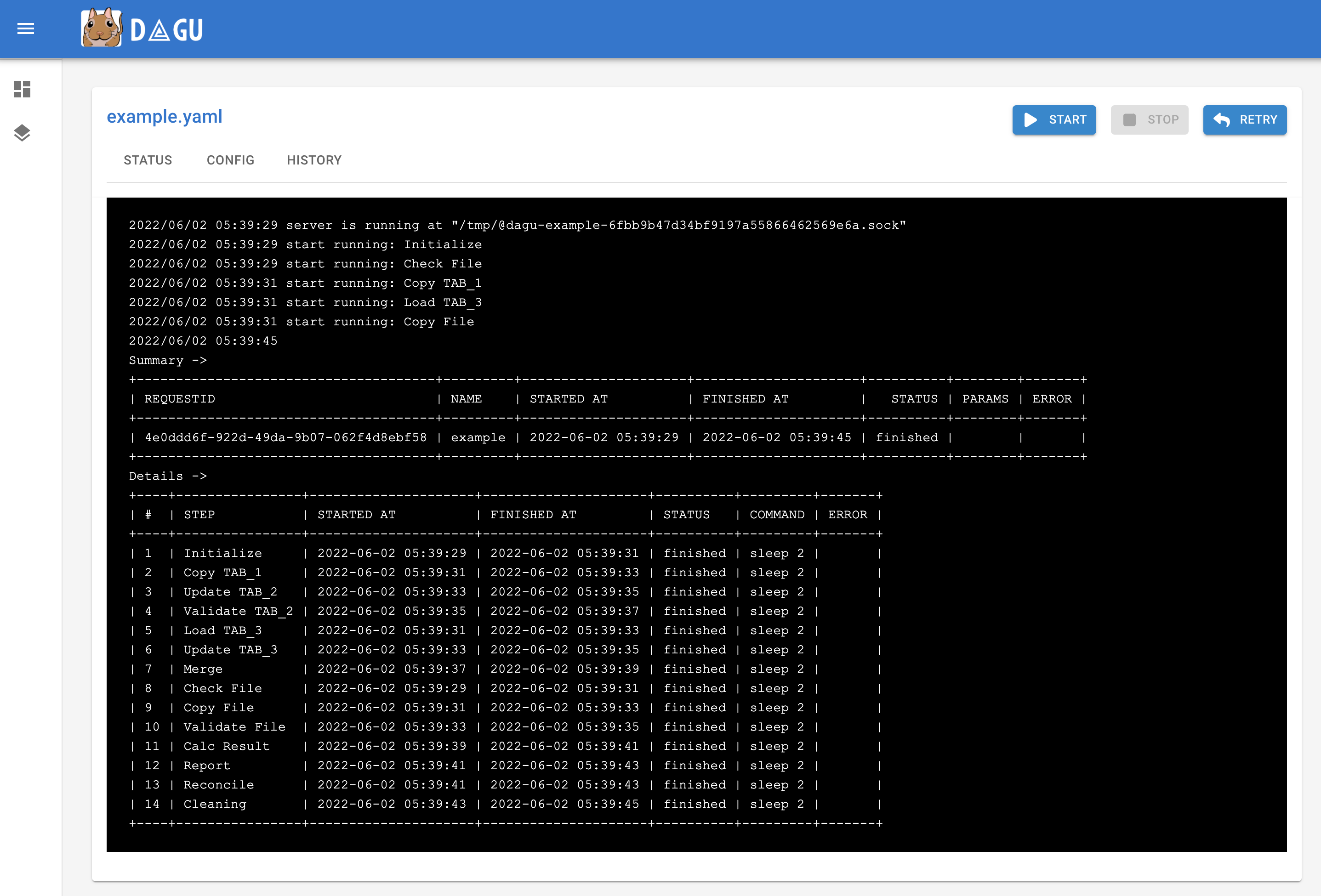 Workflow Log