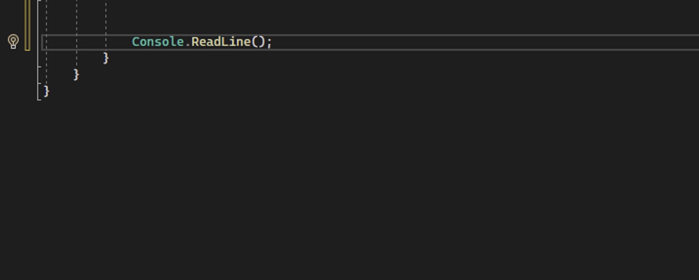 Add Console.ReadLine()