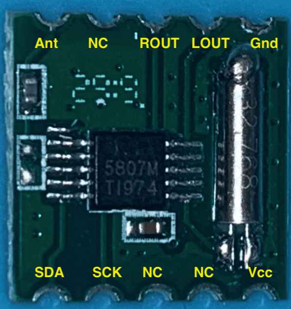 RDA5807 Breakout board side A