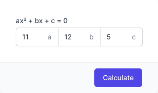 Quadratic Formula Calculator Input Form