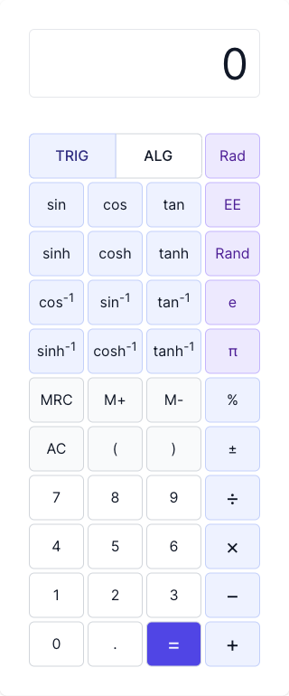 Scientific Calculator Input Form